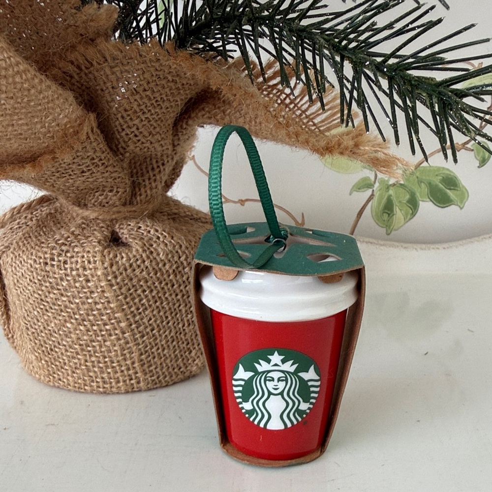 Starbucks New Jersey Ceramic To Go Cup Ornament 2016 Collectible